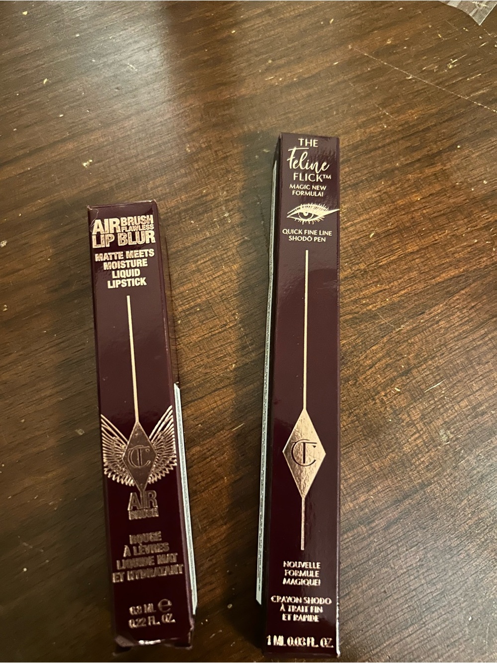 Charlotte Tilbury Airbrush Lip Blur & The Feline Flick Duo in Deep Burgundy